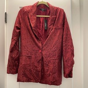 Red Sequin Blazer